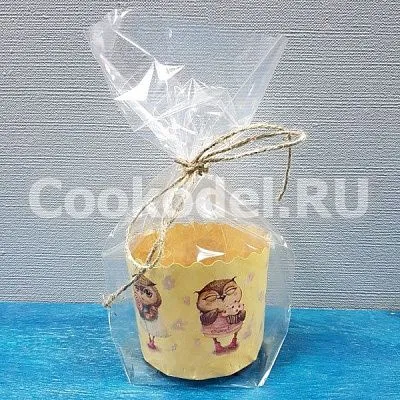 Пакеты для кулича прозрачные с дном, 90х250 мм, 10 шт