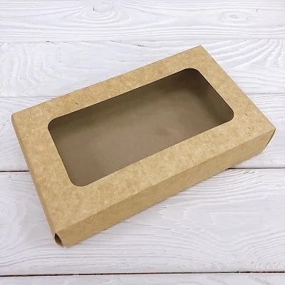 Коробка для макарон 2 ряда с выдвижным дном 20х12х4 см