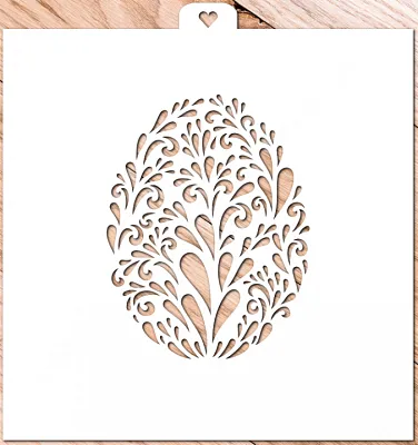 AL Трафарет "Пасхальное яйцо с узором"