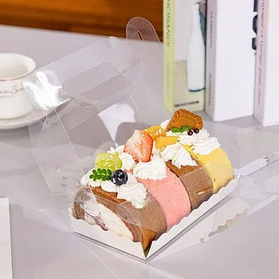 Коробка для рулета прозрачная, 16х9х9 см