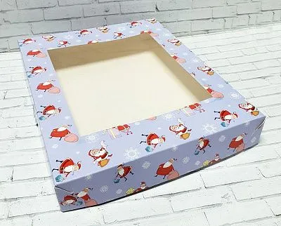 Коробка Веселый новый год 29х23х4 см