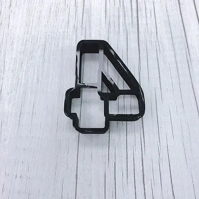 V Цифра 4 ЗЕРКАЛО пластик 7 см