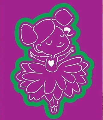 S Форма+трафарет Балерина №3 №216