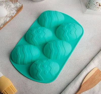 Форма для выпечки  «Пасхальные яйца», 27х17 см, 6 ячеек