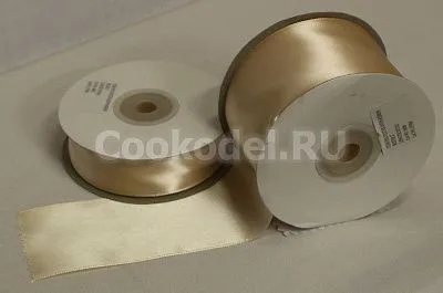 Лента атласная "Молочная 6008" шир-6 мм