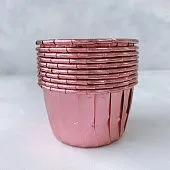 Форма/капсула бумажная "Маффин Розовый Блеск" (10шт) 50х40 мм
