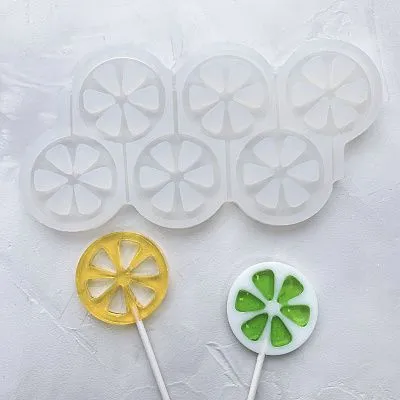 Силиконовая форма для леденцов  "Долька апельсина" №321