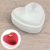 Форма силиконовая для выпечки и муссовых десертов Сердце, 13,5х13,5 см