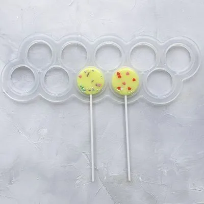 Силиконовая форма №359 Круги без дна 4 см 10 ячеек