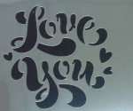 AL Трафарет "Love you"
