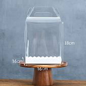 Коробка для кулича и пряничного домика, 16х16х18 см