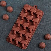 Форма для шоколада Фламинго, 22,3х10,5х1,6 см, 15 ячеек