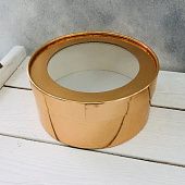 Коробка шляпная для зефира и макаронс Золото, d 16 см, h 7 см