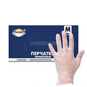 Перчатки одноразовые Виниловые AVIORA, неопудренные, размер M, 1 ПАРА