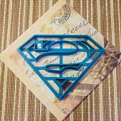 S Вырубка штамп "Лого Супермен" (12 см)