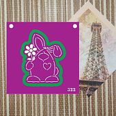 S Форма + трафарет "Кролик с цветком" 9,4 х 7,2 см