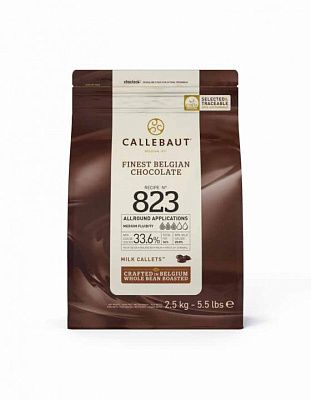 Шоколад Callebaut молочный 33,6%, 2,5 кг