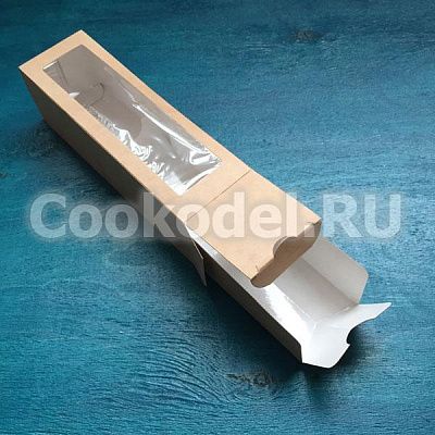 Коробка для макарон Крафт, 18х5,5х5,5 см