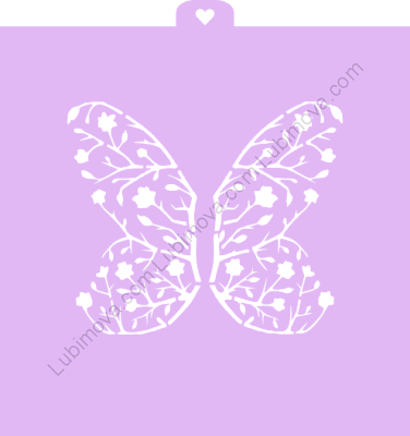 AL Трафарет "Цветочная бабочка"