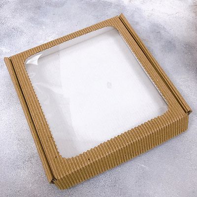 Коробка Открытая волна с окном 20х20х3 см