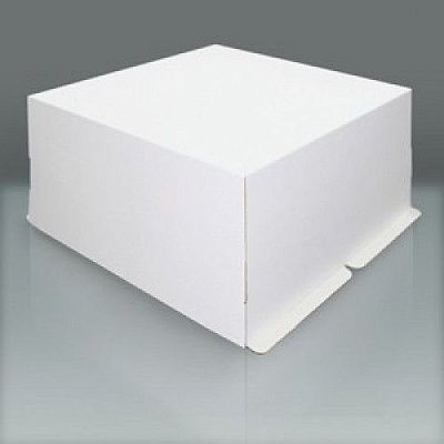 Коробка для торта Белая усиленная без окна, 21х21х11 см