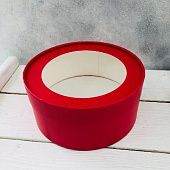 Коробка шляпная для зефира и макаронс Красная, d 16 см, h 7 см