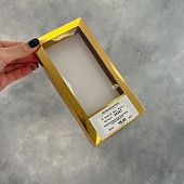 Коробка для плитки шоколада Золото с окном, 18х9х1,7 см
