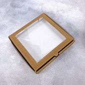 Коробка Открытая волна с окном 12х12х3 см