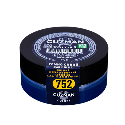 Жирорастворимый краситель для шоколада Guzman Темно синий 752 5 гр
