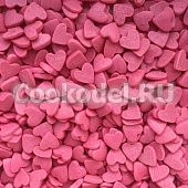 Посыпка "Сердечки розовые 6-7 мм" (100 гр)
