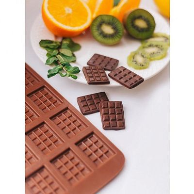 Форма силиконовая для шоколада Мини плитки на 12 ячеек
