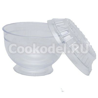 Креманка с крышкой для десертов Классик-прозрачная пластик, 200 мл