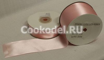 Лента атласная "Нежно розовая-6049" шир-3 мм