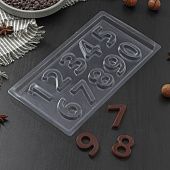 Форма для шоколада и конфет "Цифры", 10 ячеек, 22х11 см