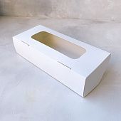 Коробка Табокс-М Белая с окном, 17х7х4 см