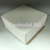 Коробка для торта Белая без окна 28х28х14 см