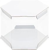 Коробка для торта Шестигранник с прозрачными стенками 24х24х20 см