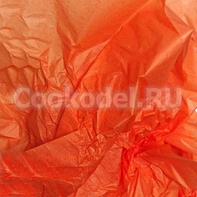 Бумага тишью Темно-Оранжевая 10 листов