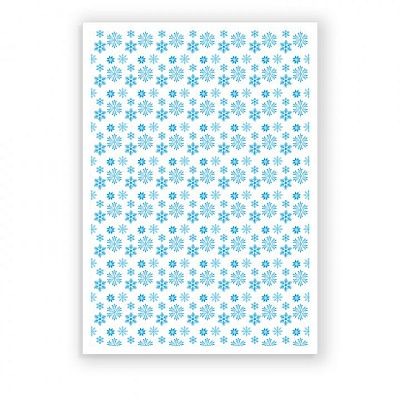 Лист для переноса рисунка на леденцы "Голубые снежинки"