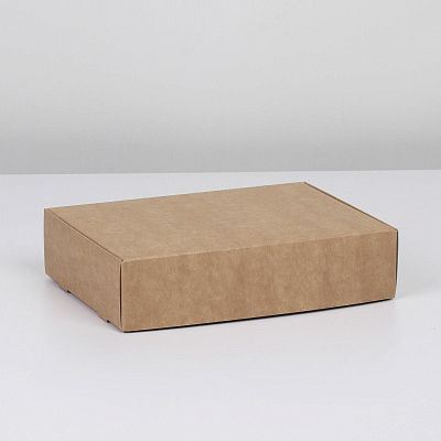 Коробка Бокс без окна крафт 20,5х14,5х5,5 см