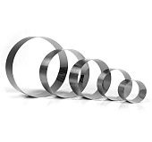 Набор Форма-кольцо для выпечки, D-10,5, 15, 20, 24, 31, H=8,3 см, 5 шт