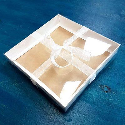 Коробка Классика двусторонняя, 20х20х3 см