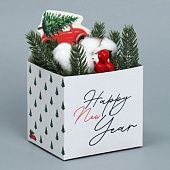 Коробка для пряничного букета "Happy New Year", 12х17х10 см