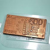 Форма для шоколада "Плитка 500 евро",  (Пластик)