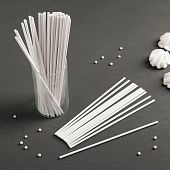 Палочки для кейкпопсов бумажные Белые, 20 см, 50 шт