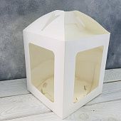 Коробка для кулича Белая, 16х16х18 см