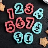 Набор форм для вырезания печенья 10 шт "Цифры" цвета МИКС