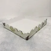Коробка для пряников Настоящему мужчине 15,5х15,5х3,5 см с пластиковой крышкой