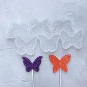 Силиконовая форма для леденцов Бабочки №76 5 см (6 ячеек)