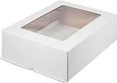 Коробка для торта с окном 30х40х12 см микрогофрокартон